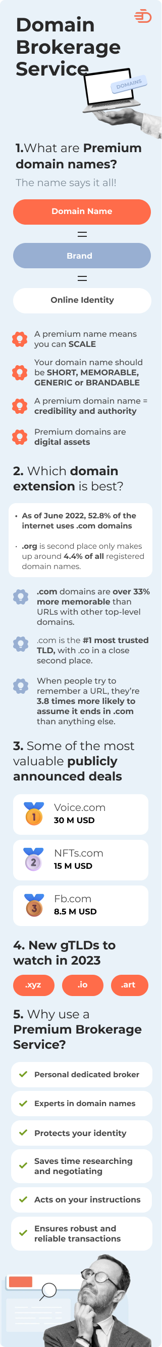 Best Domain Name Brokerage Service Infographic