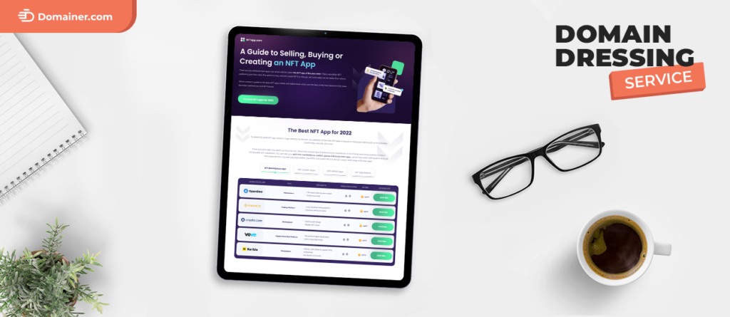 Domain Dressing Service and NFTApp.com Collaboration