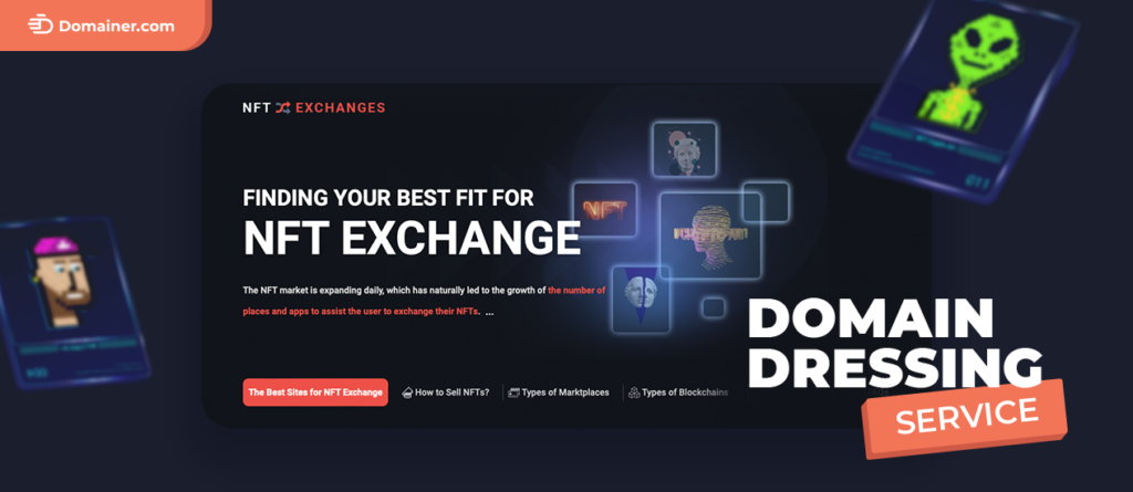 Domain Dressing Service and NFTExchanges.com Collaboration
